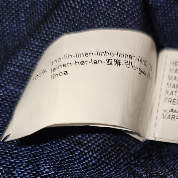 SOLD Zara Womens Dress Sz L Blue/Black Blend 100% Linen TShirt Style Maxi Preppy - Picture 14 of 14